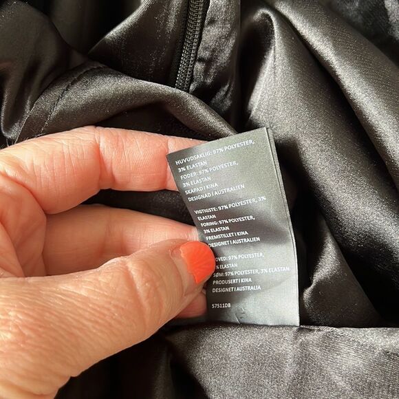 Bardot Dress Womens XL Black Minidress Halter Cross Over‎ Ruched - Picture 10 of 12